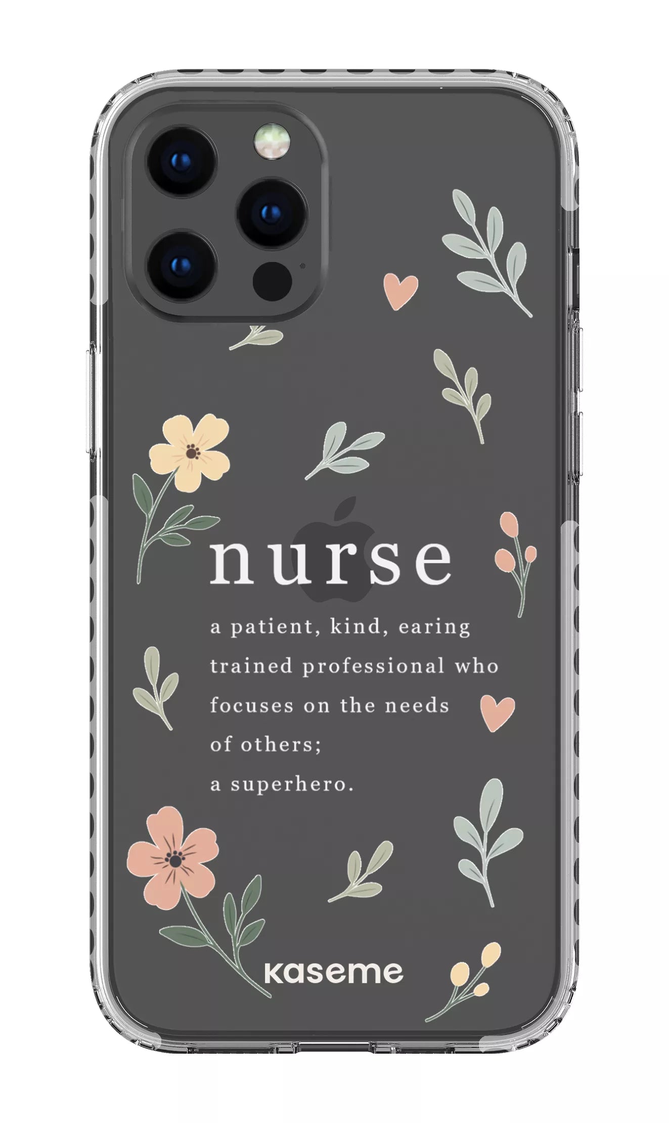 iPhone 12 Pro Max Clear Case - White With Heart Clear Case -