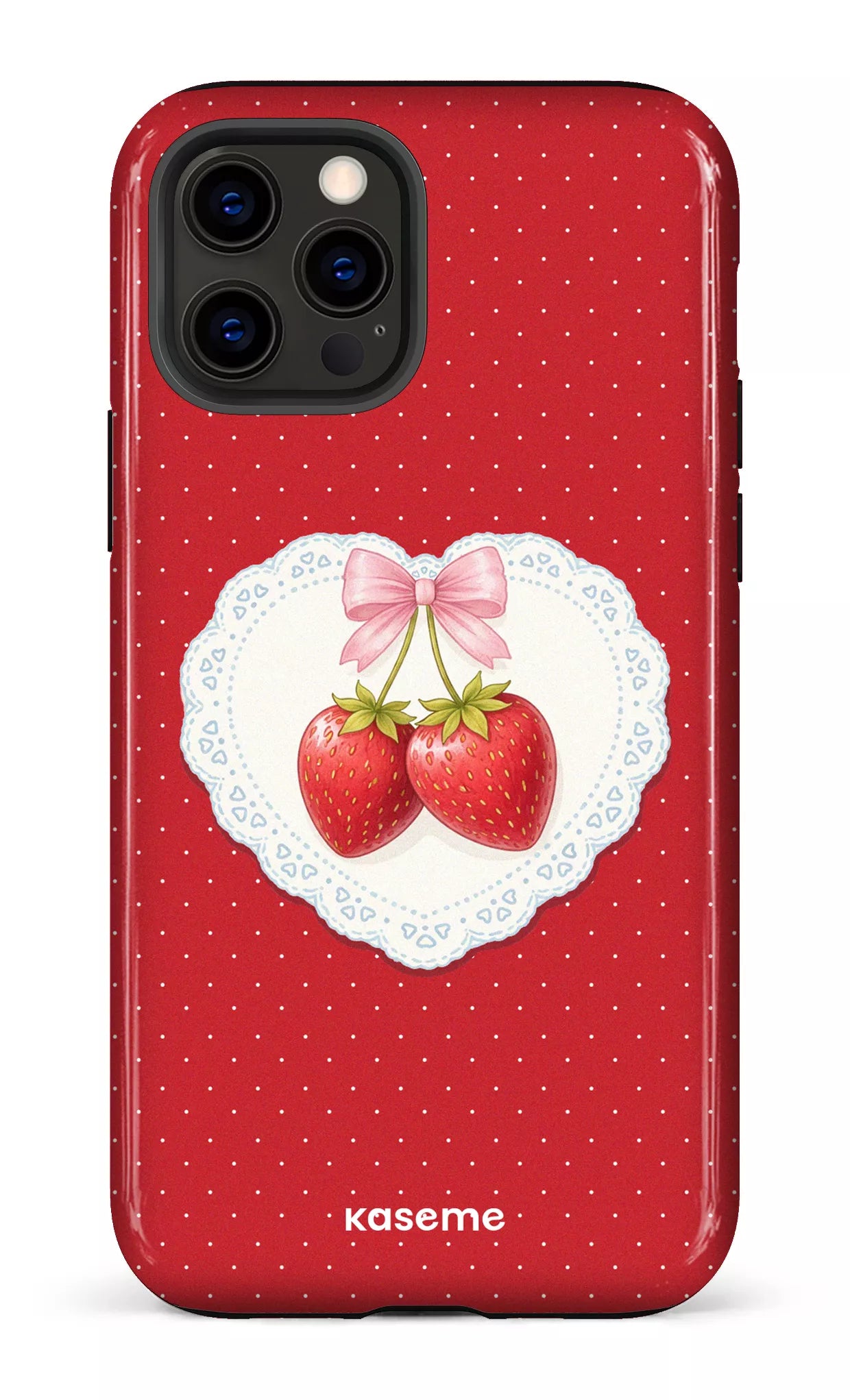 iPhone 12 Pro Tough Fresa Lace Red -