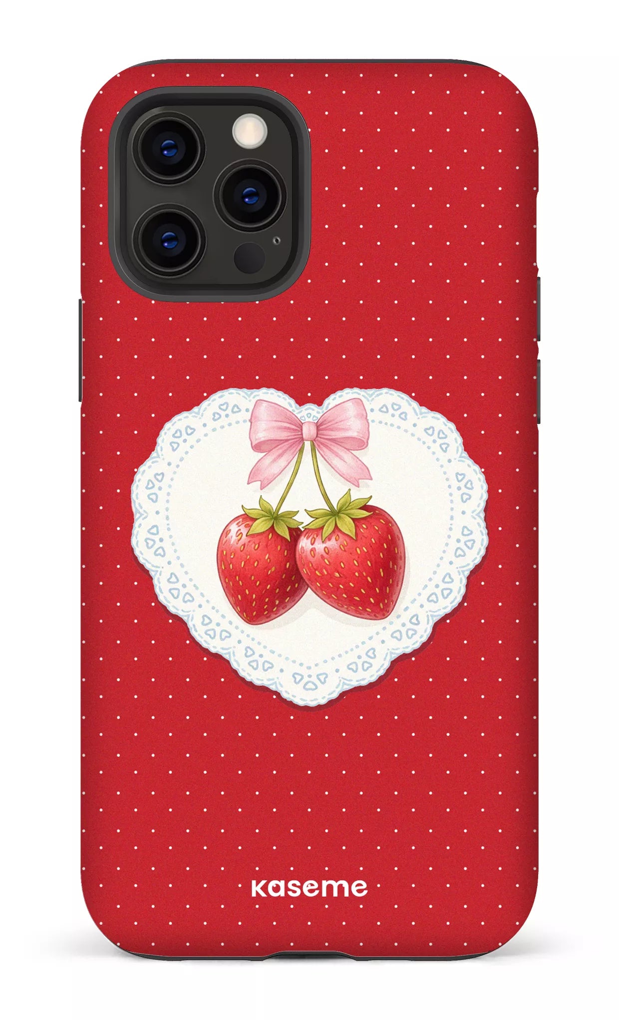 iPhone 12 Pro Tough Matte Fresa Lace Red -