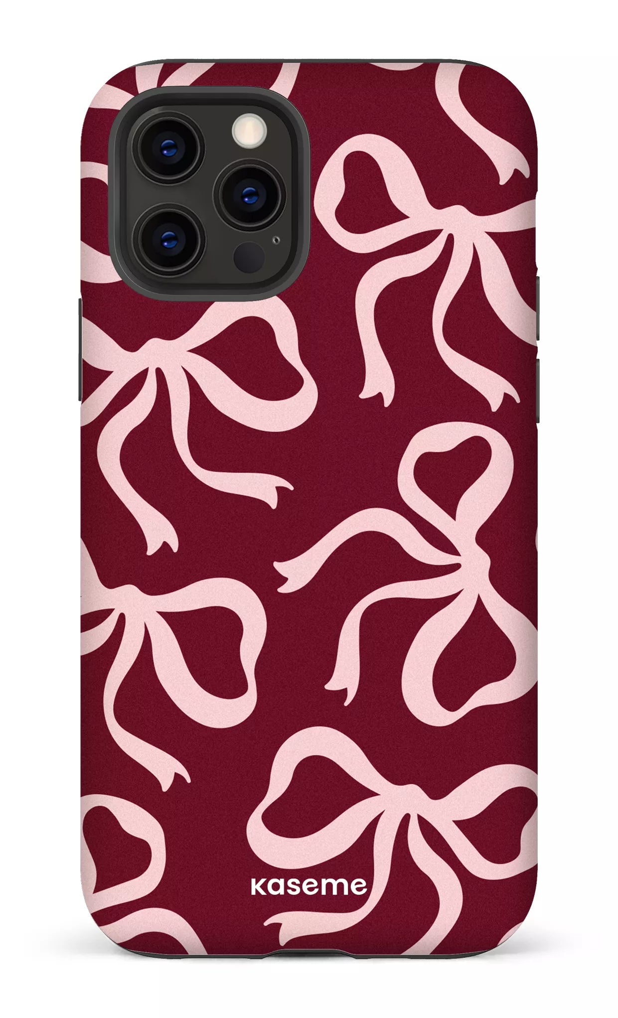 iPhone 12 Pro Tough Matte Lace Burgundy & Pink -