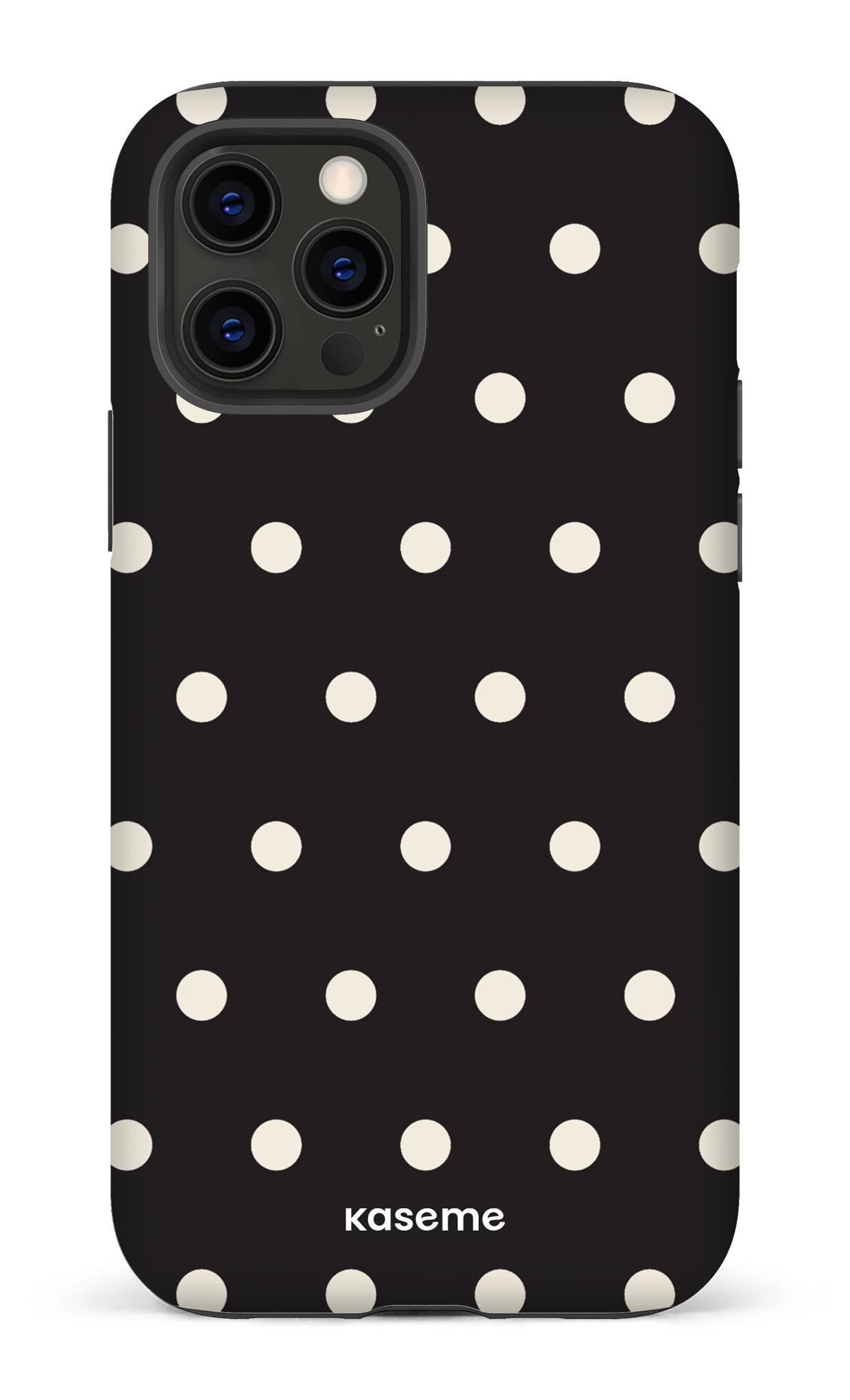 iPhone 12 Pro Tough Matte Polka Black -