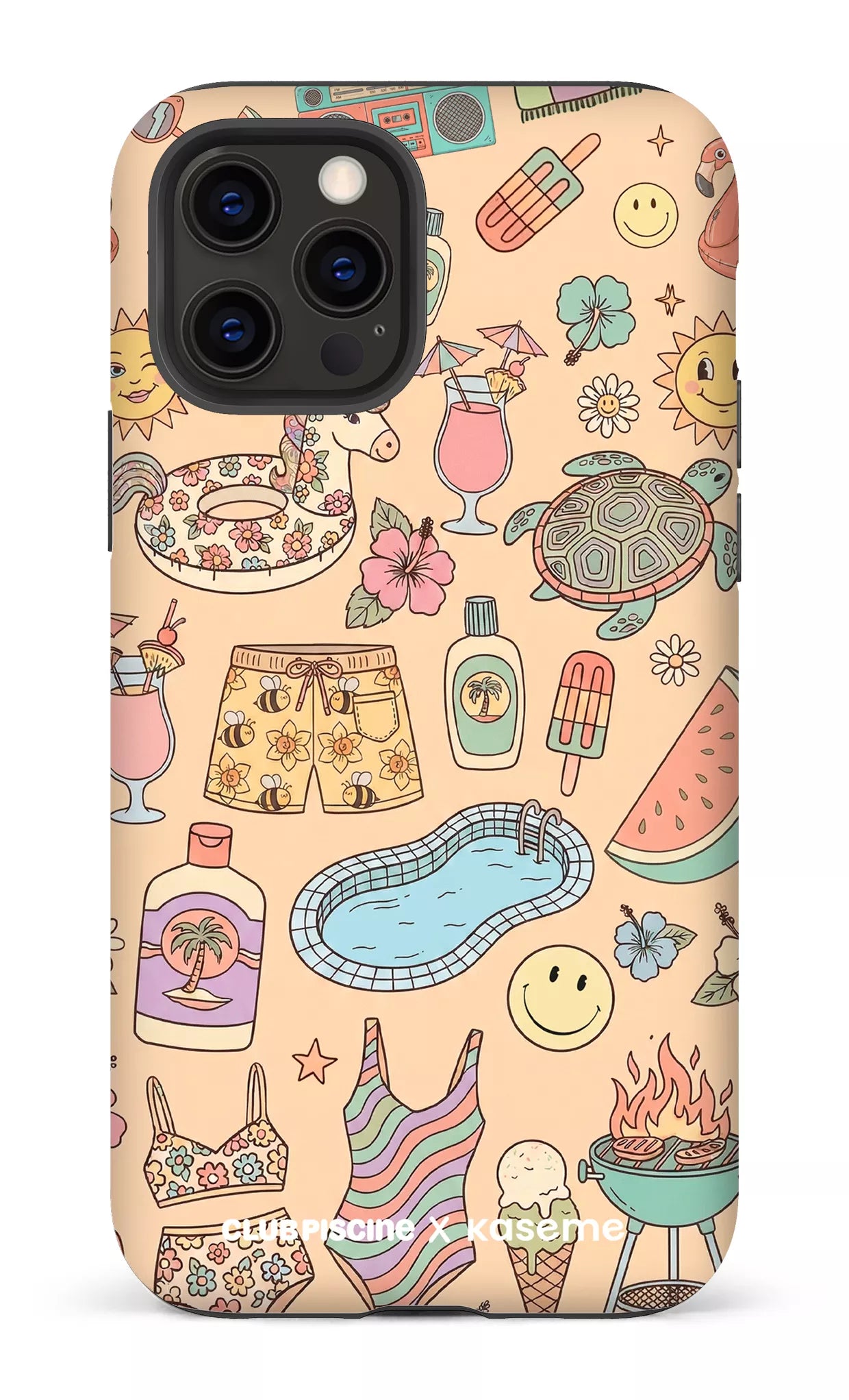 iPhone 12 Pro Tough Matte Summer Icon by Club Piscine -