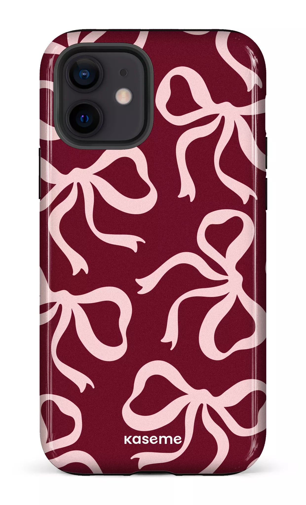 iPhone 12 Tough Lace Burgundy & Pink -