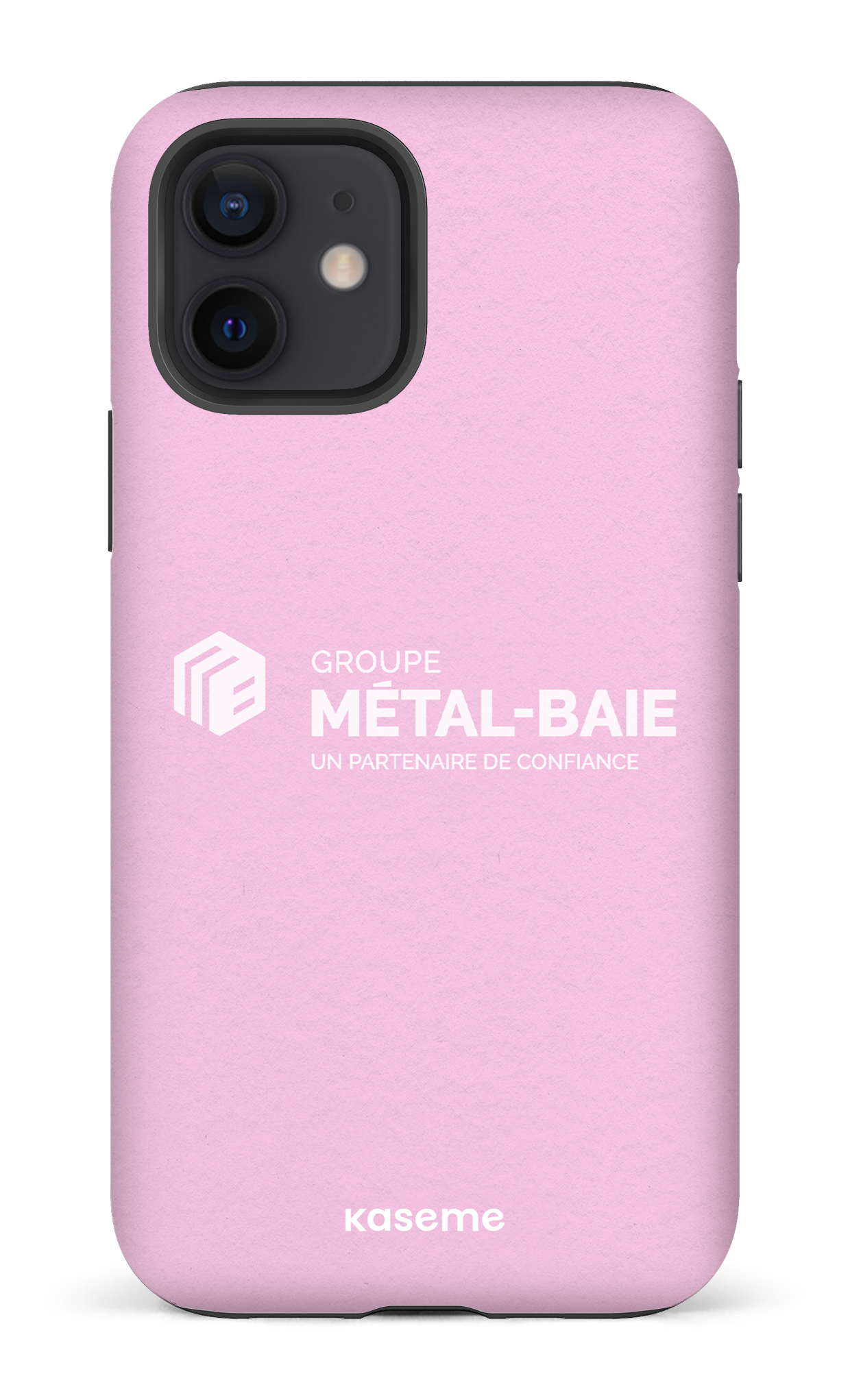 iPhone 12 Tough Matte Métal-Baie Rose -