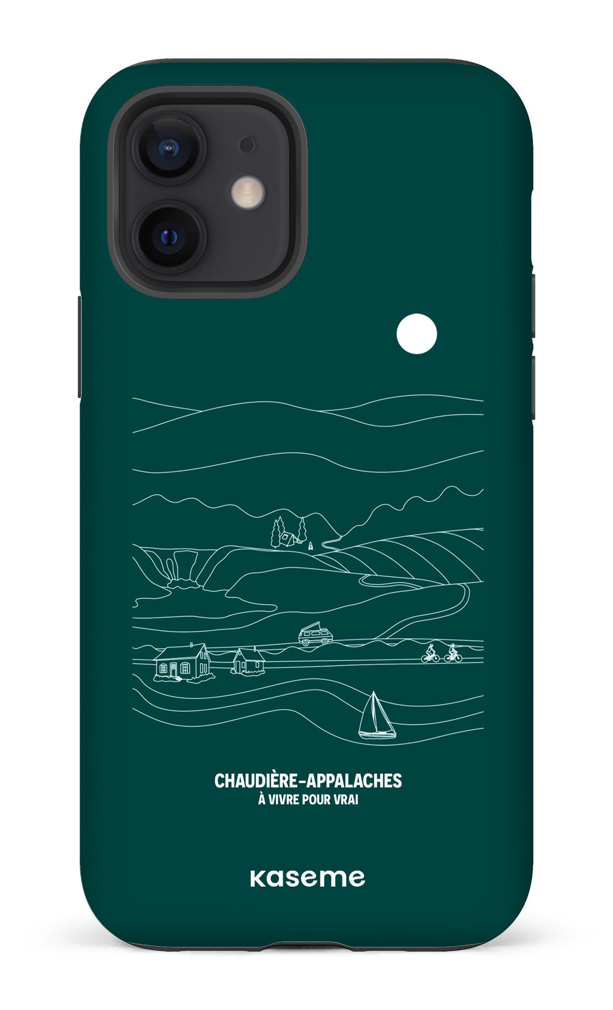 iPhone 12 Tough Matte Paysage Line Art par TCA -