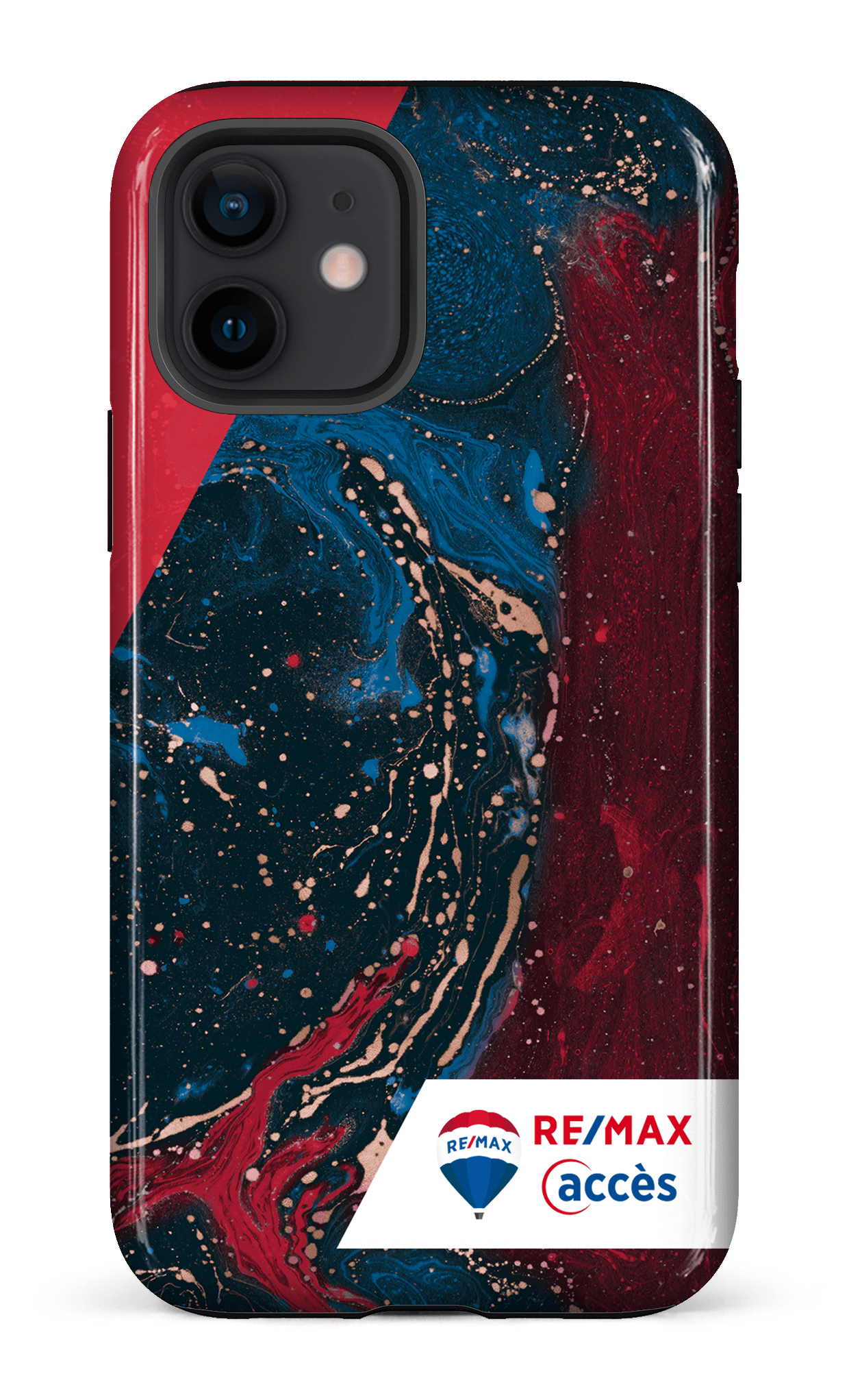 iPhone 12 Tough Peinture marbrée sombre -