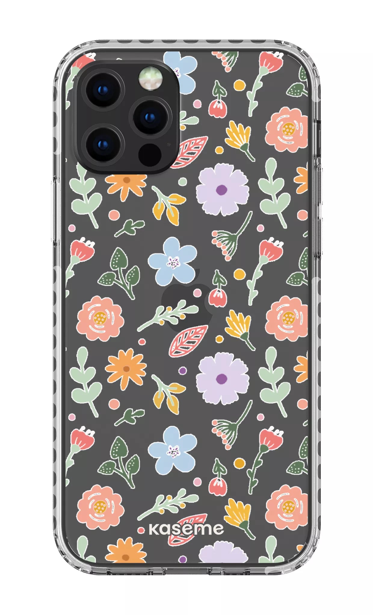 iPhone 12 pro Clear Case - White Charm Clear Case -