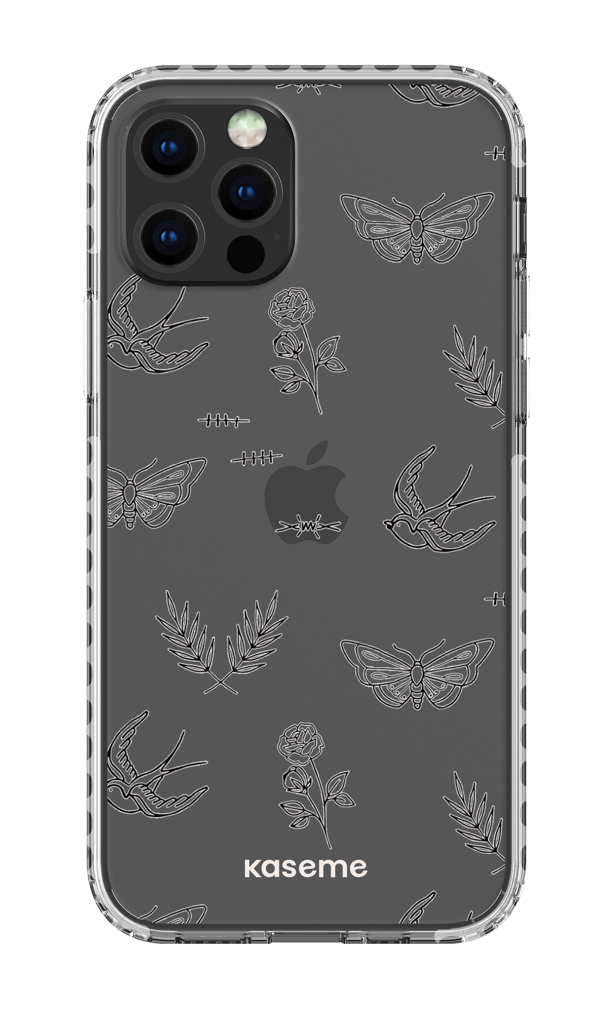 iPhone 12 pro Clear Case - White Ink Clear Case -