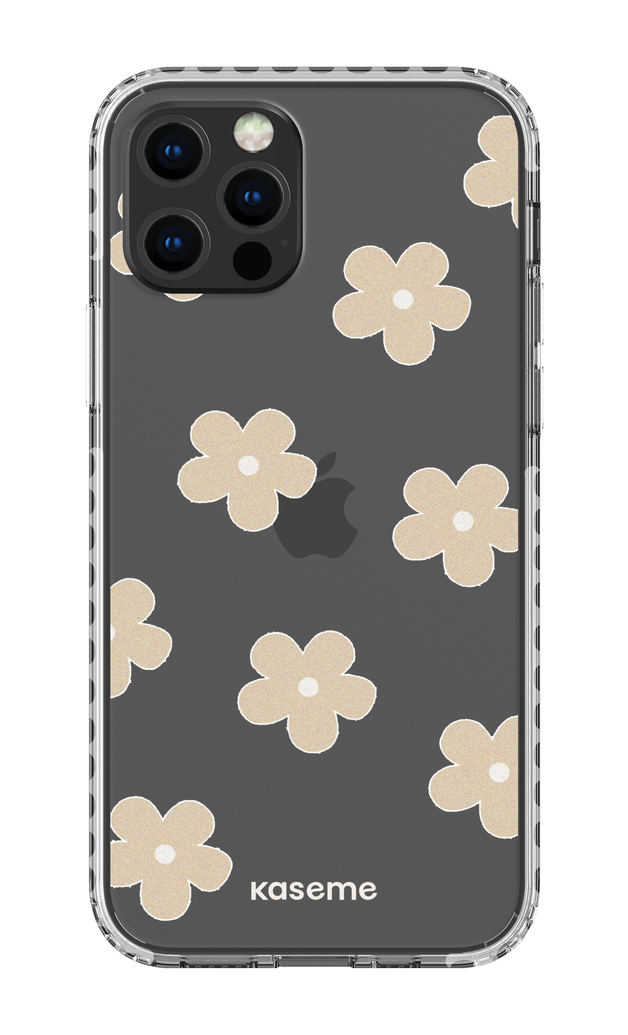 iPhone 12 pro Clear Case - White Woodstock Beige Clear Case -