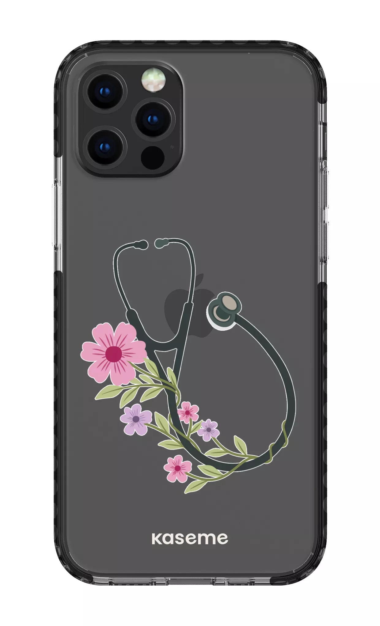 iPhone 12 pro Clear Case Black Blossom Beat Clear Case -