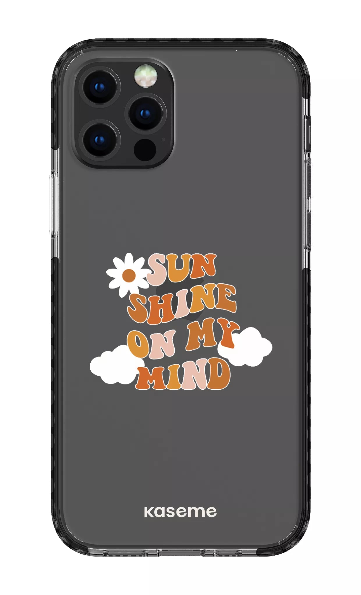 iPhone 12 pro Clear Case Black Cheerful Clear Case -