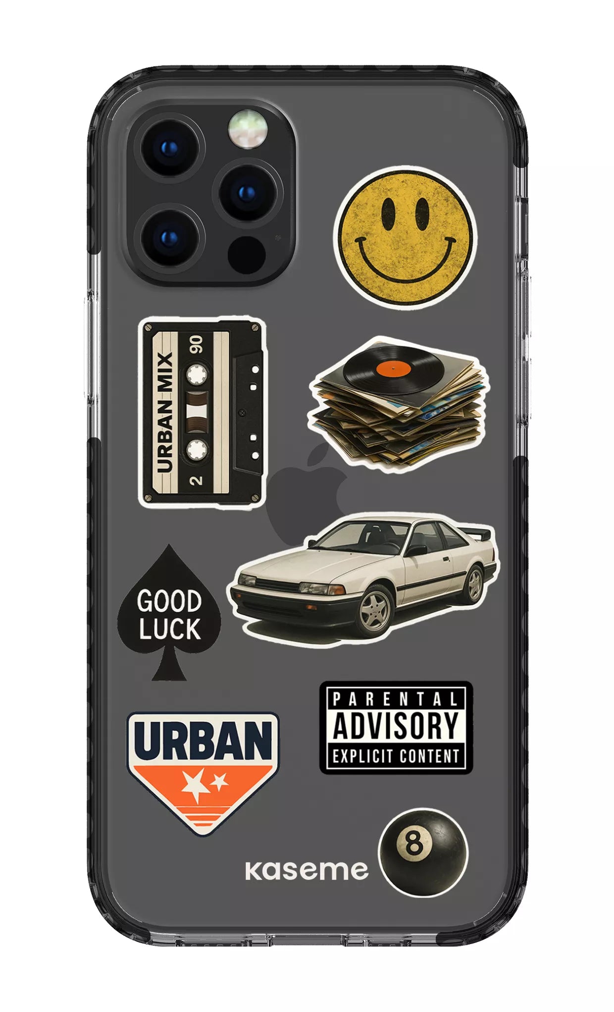 iPhone 12 pro Clear Case Black Downtown Clear Case -