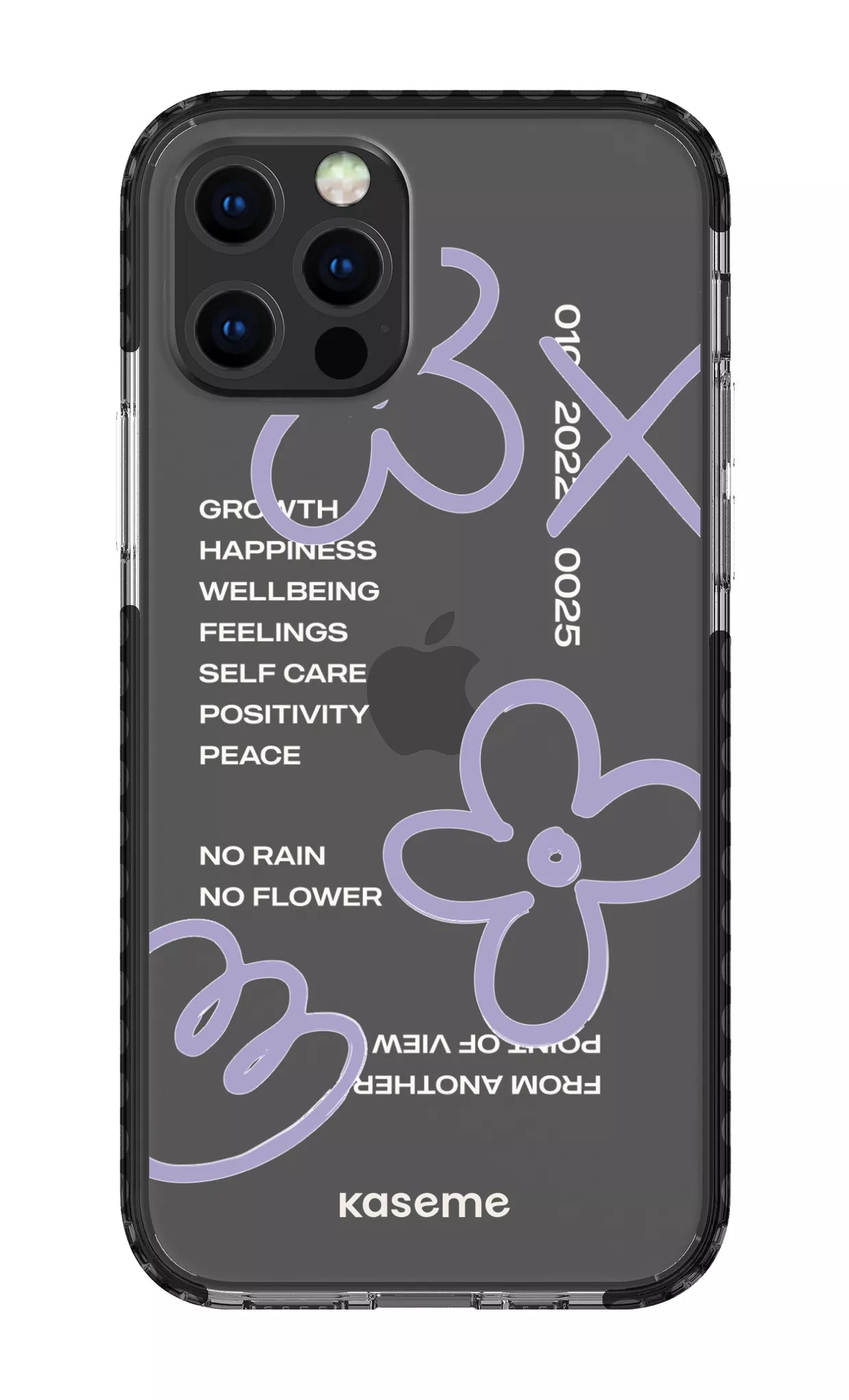 iPhone 12 pro Clear Case Black Feelings purple Clear Case -