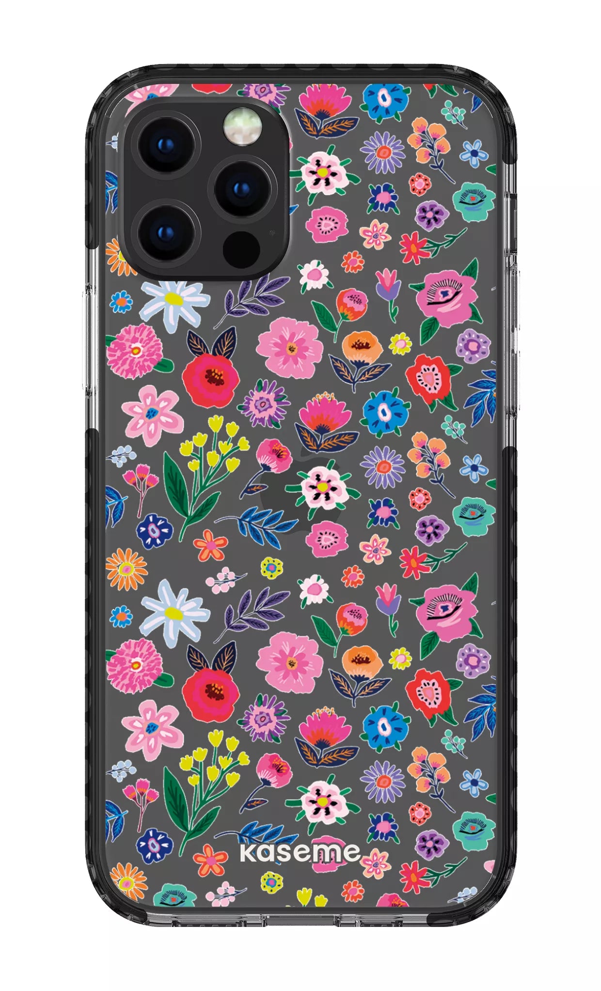 iPhone 12 pro Clear Case Black Hallucinate Clear Case -