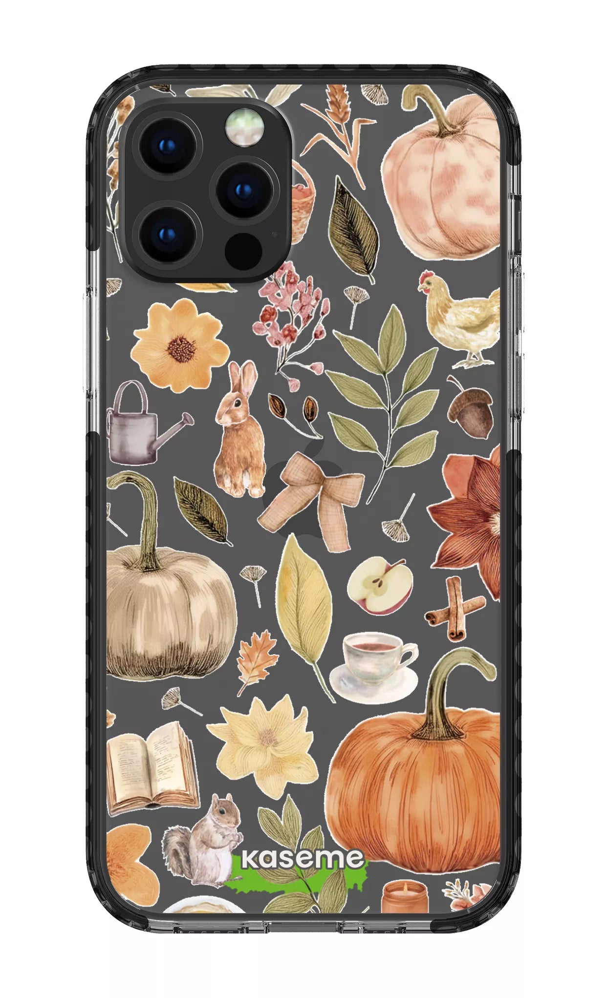 iPhone 12 pro Clear Case Black Harvest Hues Clear Case -