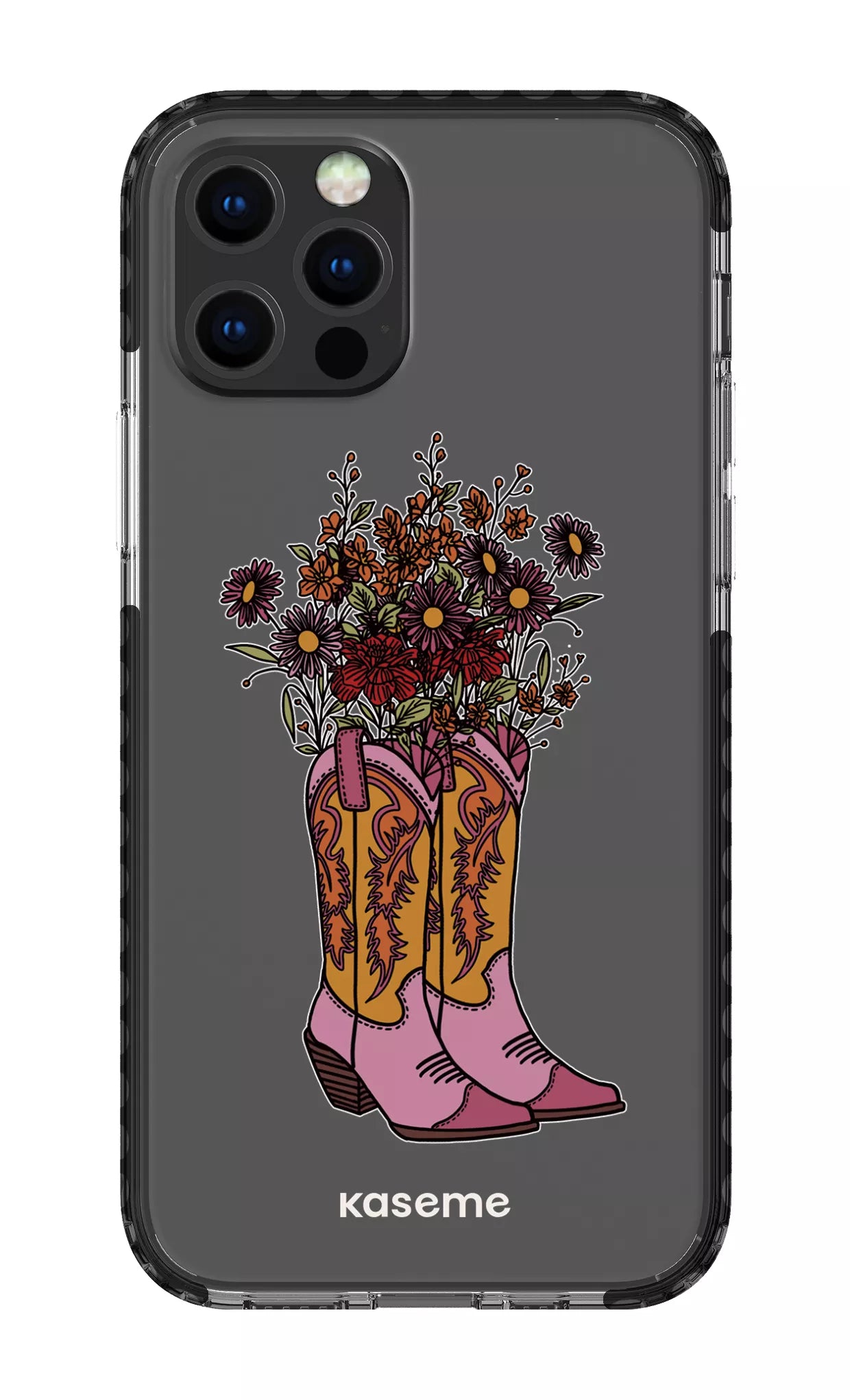 iPhone 12 pro Clear Case Black Howdy Clear Case -