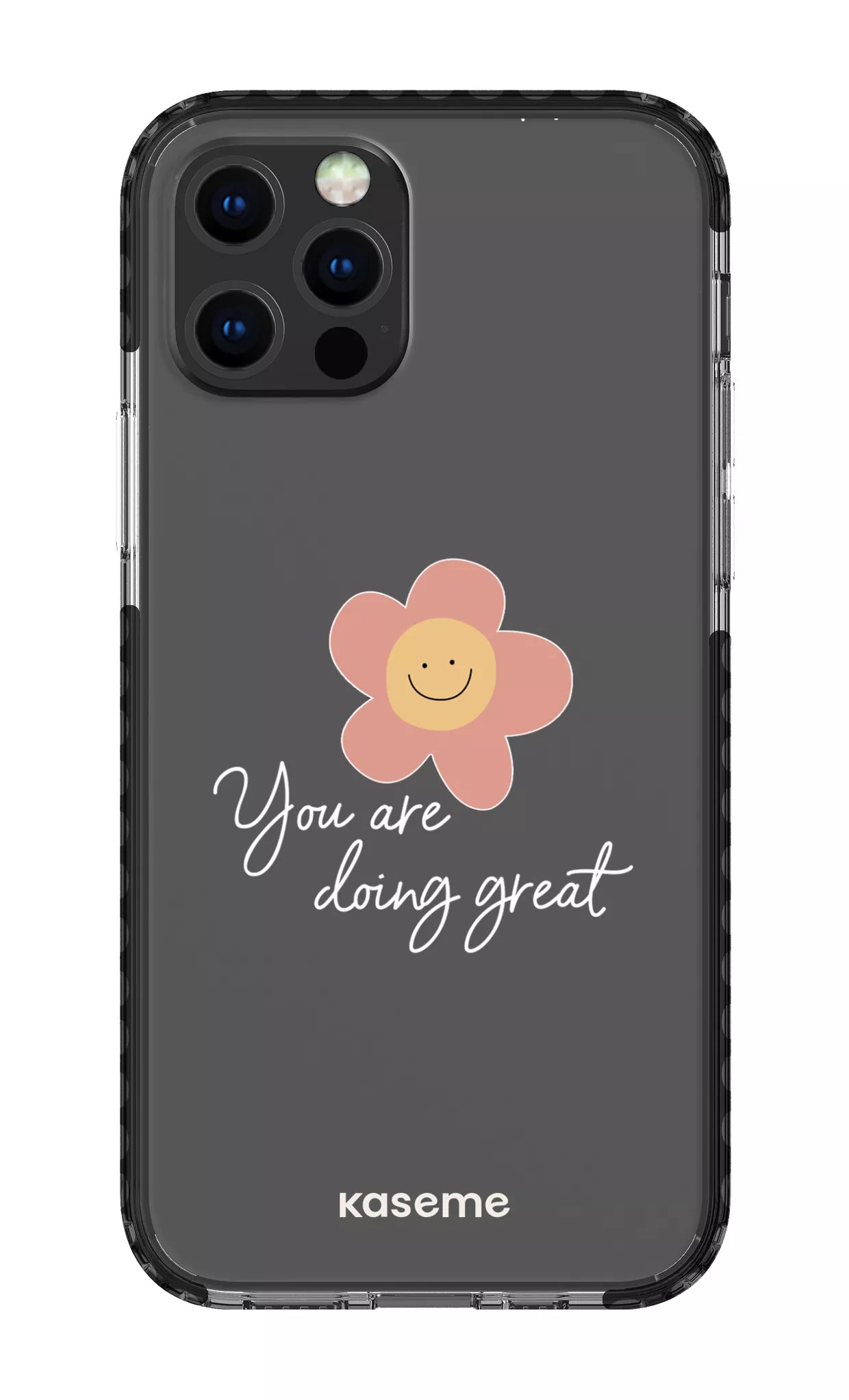 iPhone 12 pro Clear Case Black Keep going Clear Case -