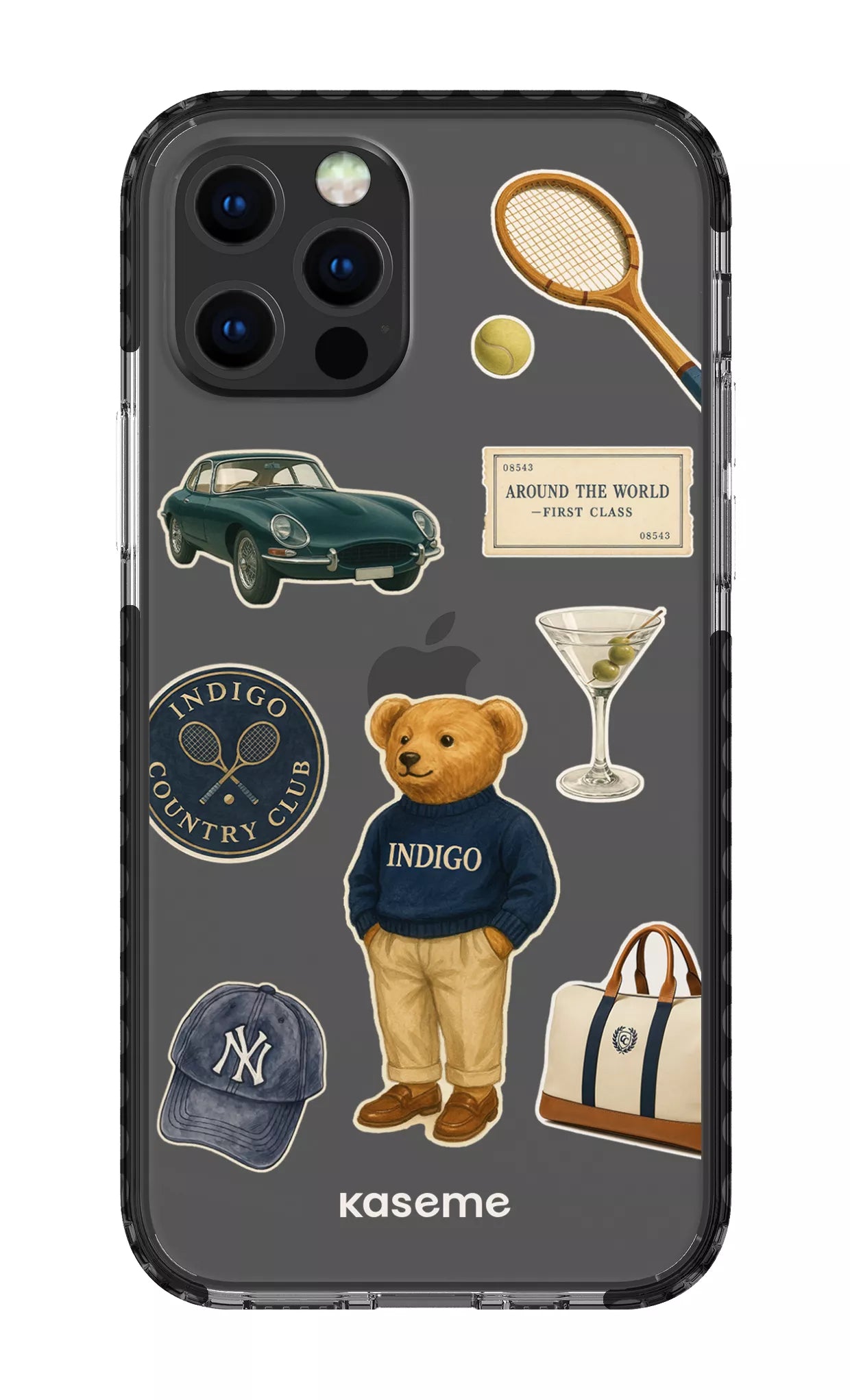 iPhone 12 pro Clear Case Black Kingsley Clear Case -