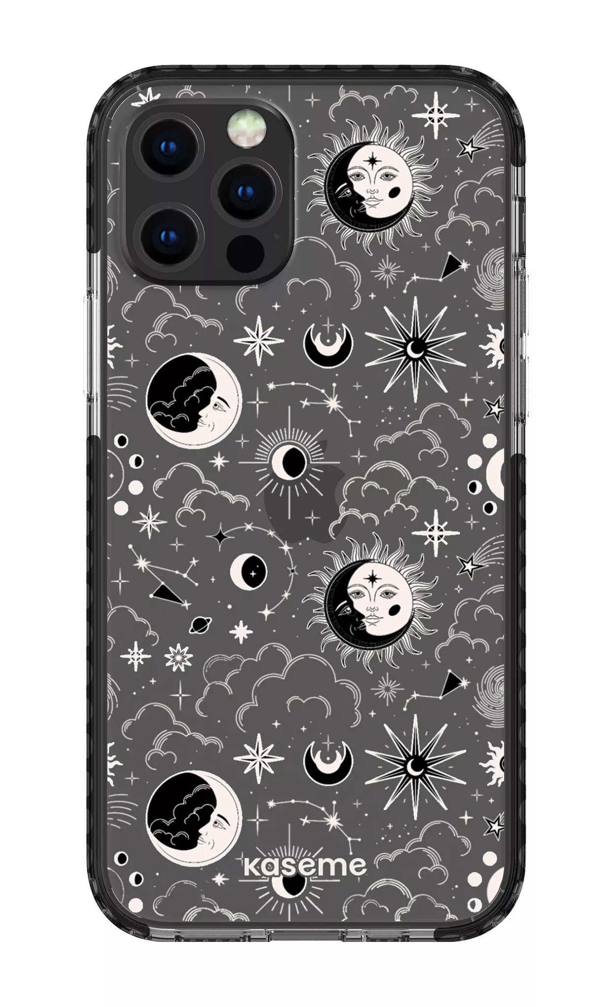 iPhone 12 pro Clear Case Black Milky Way Black Clear Case -