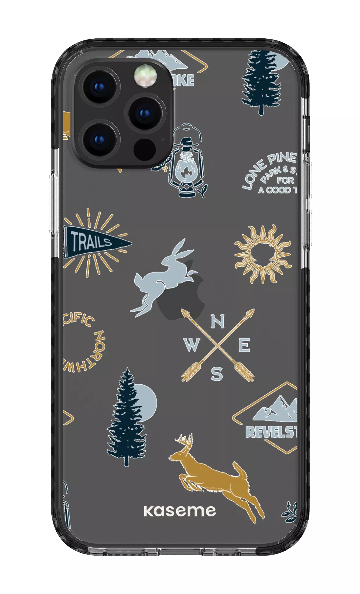 iPhone 12 pro Clear Case Black Revelstoke white Clear Case -