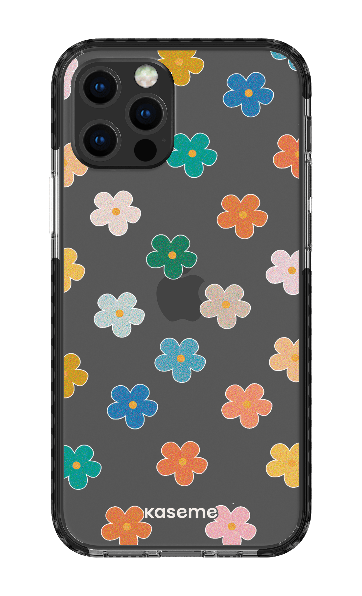 iPhone 12 pro Clear Case Black Woodstock Clear Case -