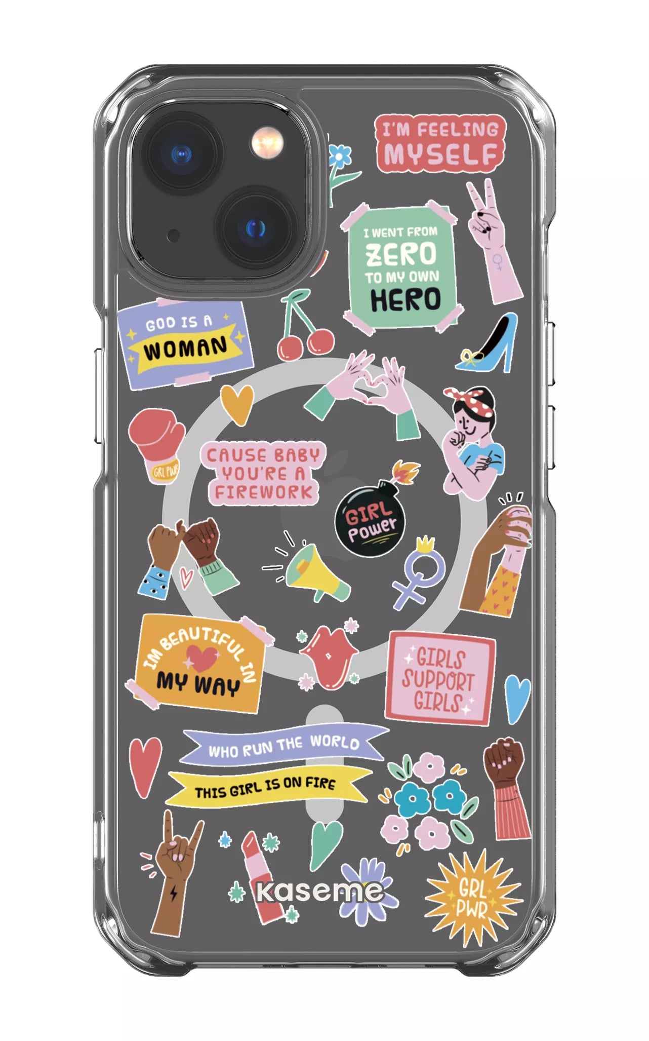 iPhone 13 Clear Case - Magsafe Girl Boss Clear Case -