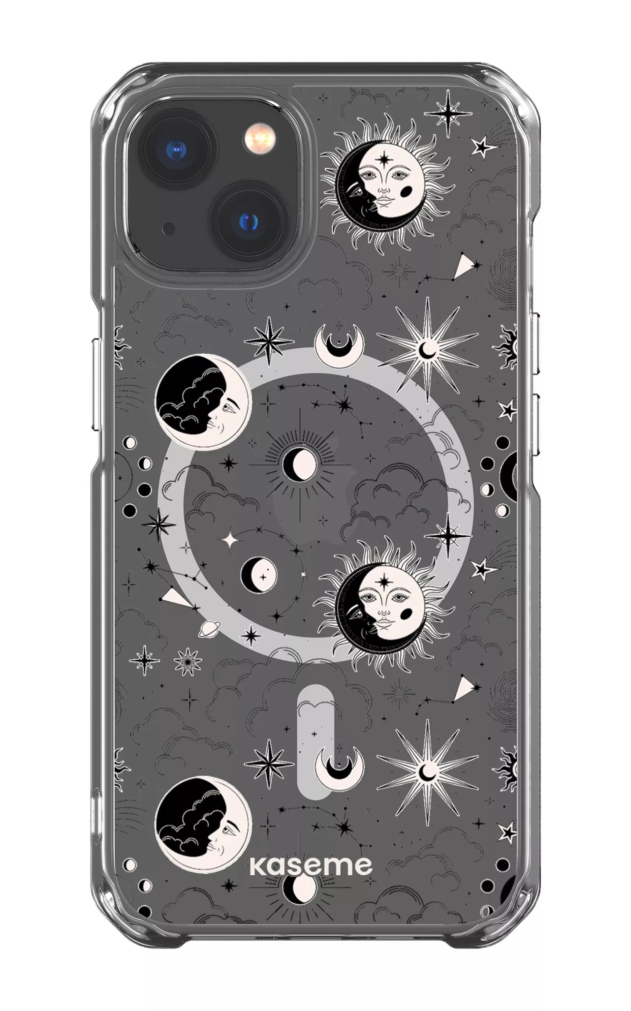 iPhone 13 Clear Case - Magsafe Milky Way Black Clear Case -