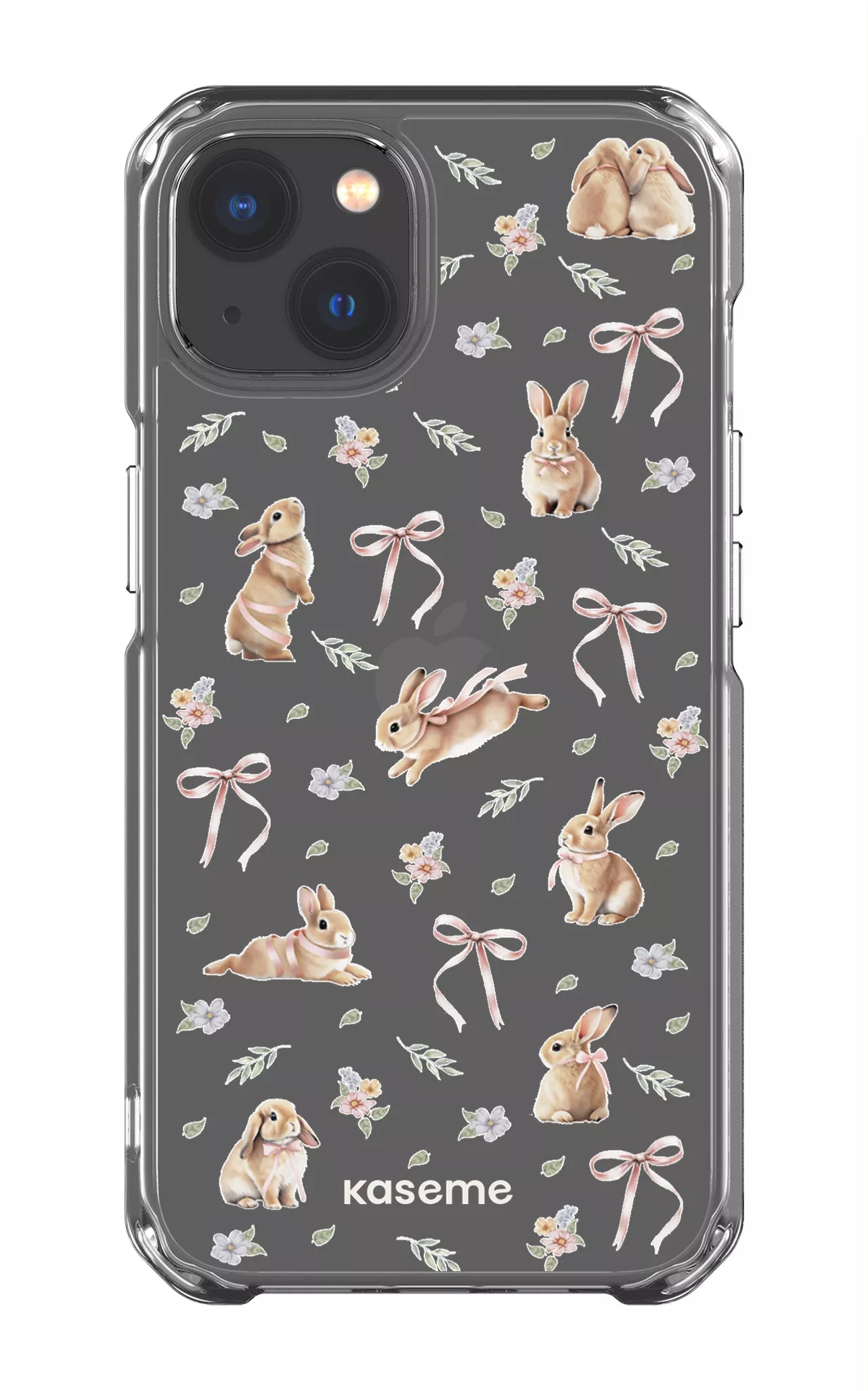 iPhone 13 Clear Case Bunny Bloom Clear Case -