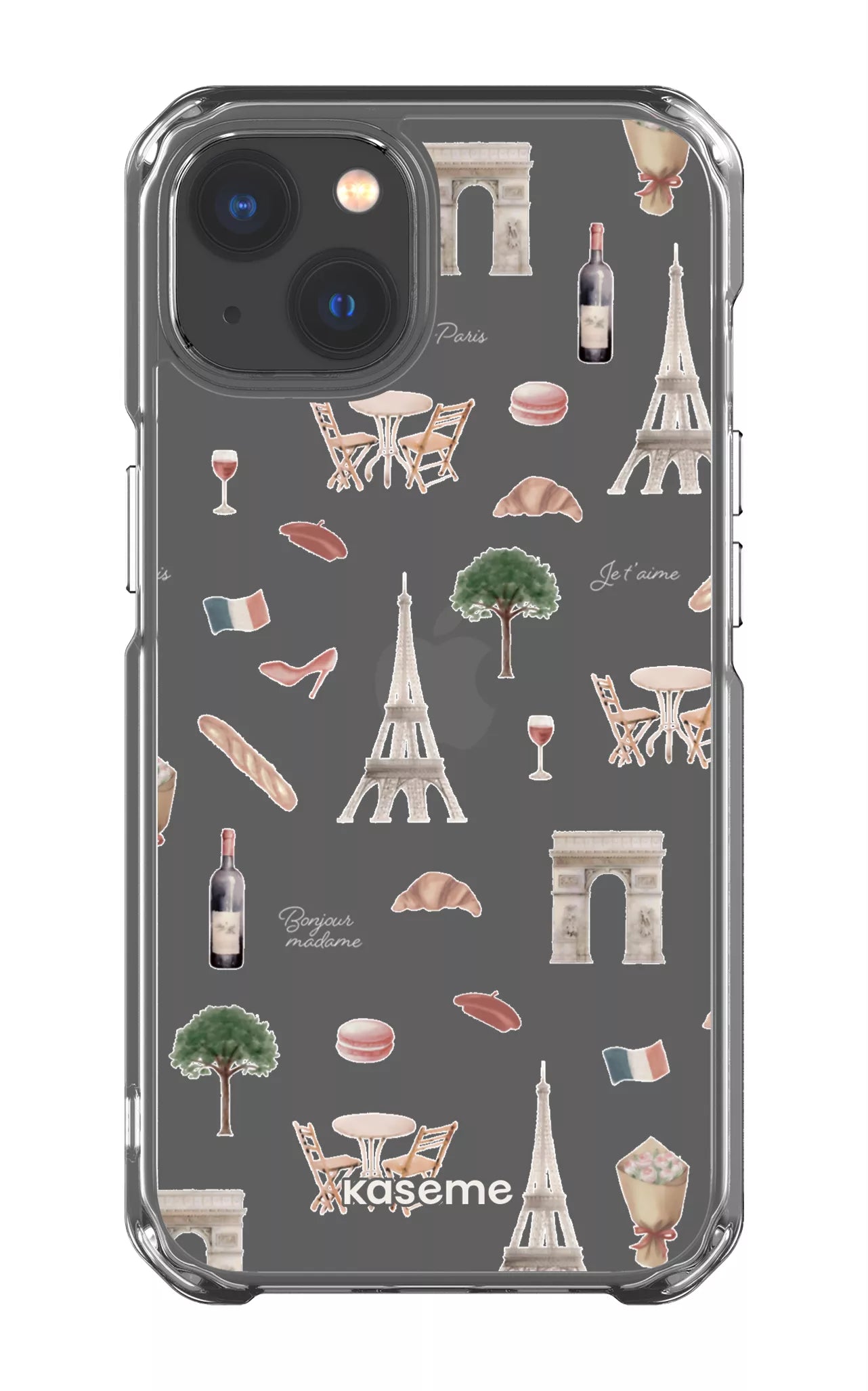 iPhone 13 Clear Case Je t'aime Paris Clear Case -