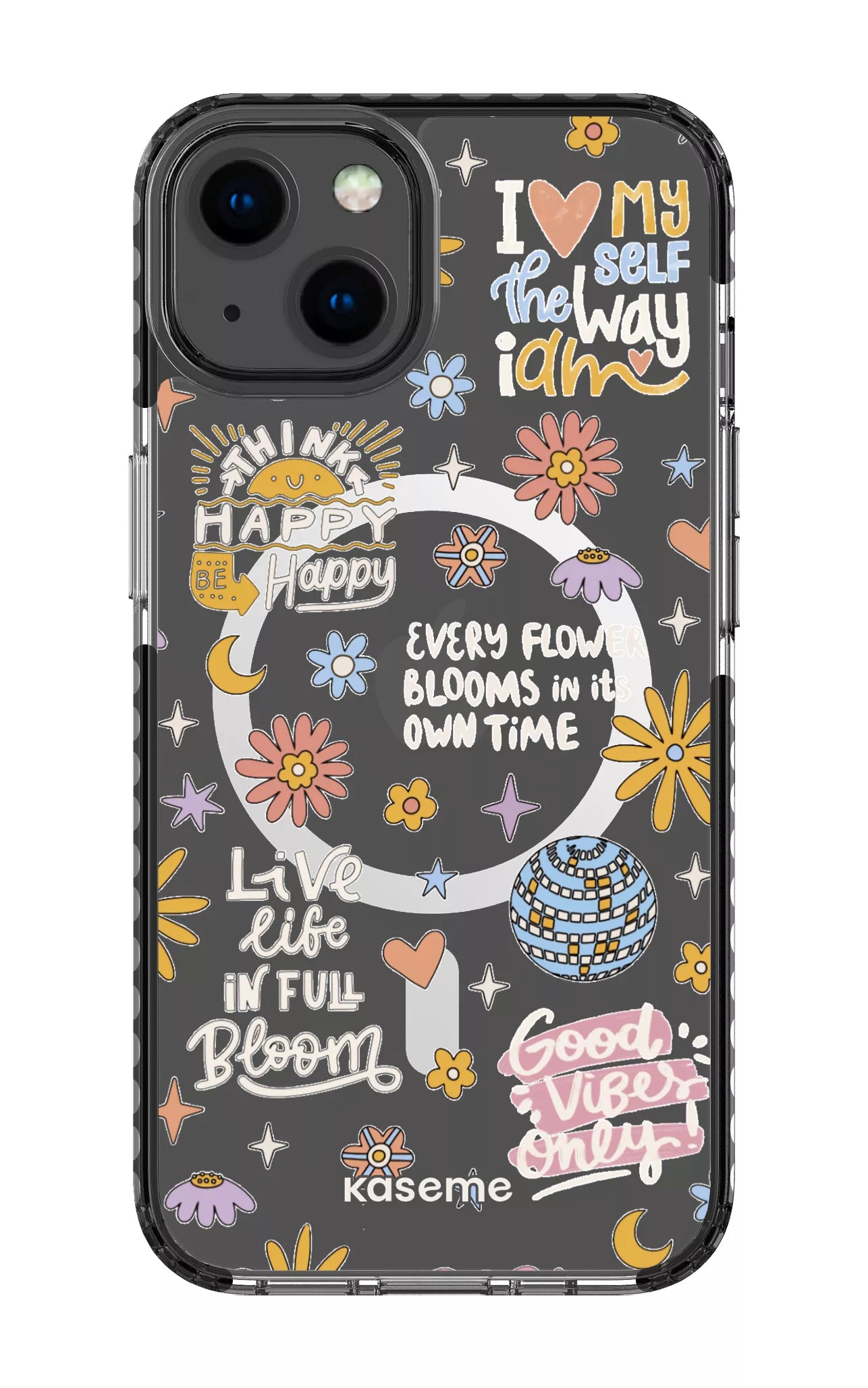 iPhone 13 Clear Case Magsafe - Black Candid Clear Case -