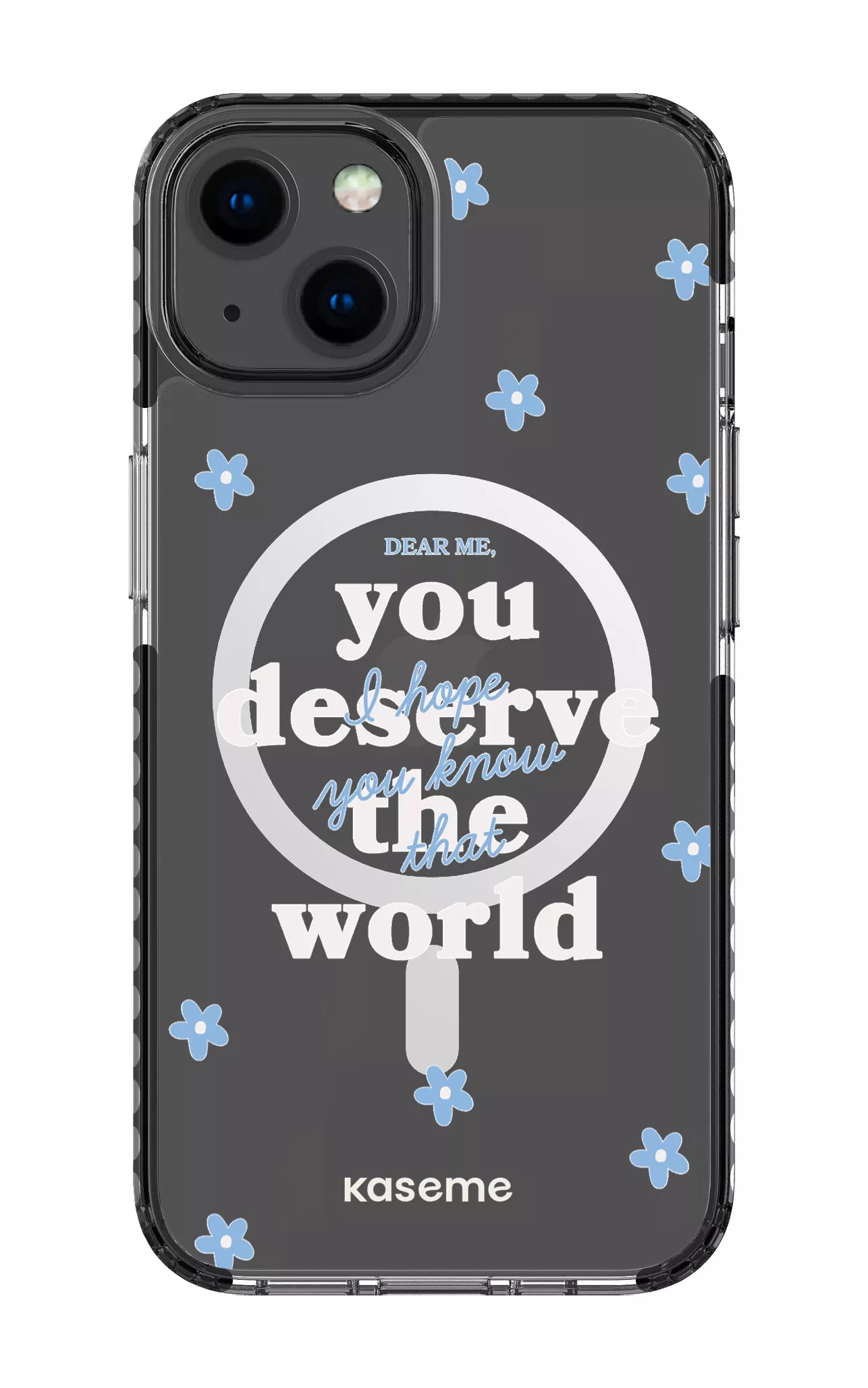 iPhone 13 Clear Case Magsafe - Black Dear Me Clear Case -