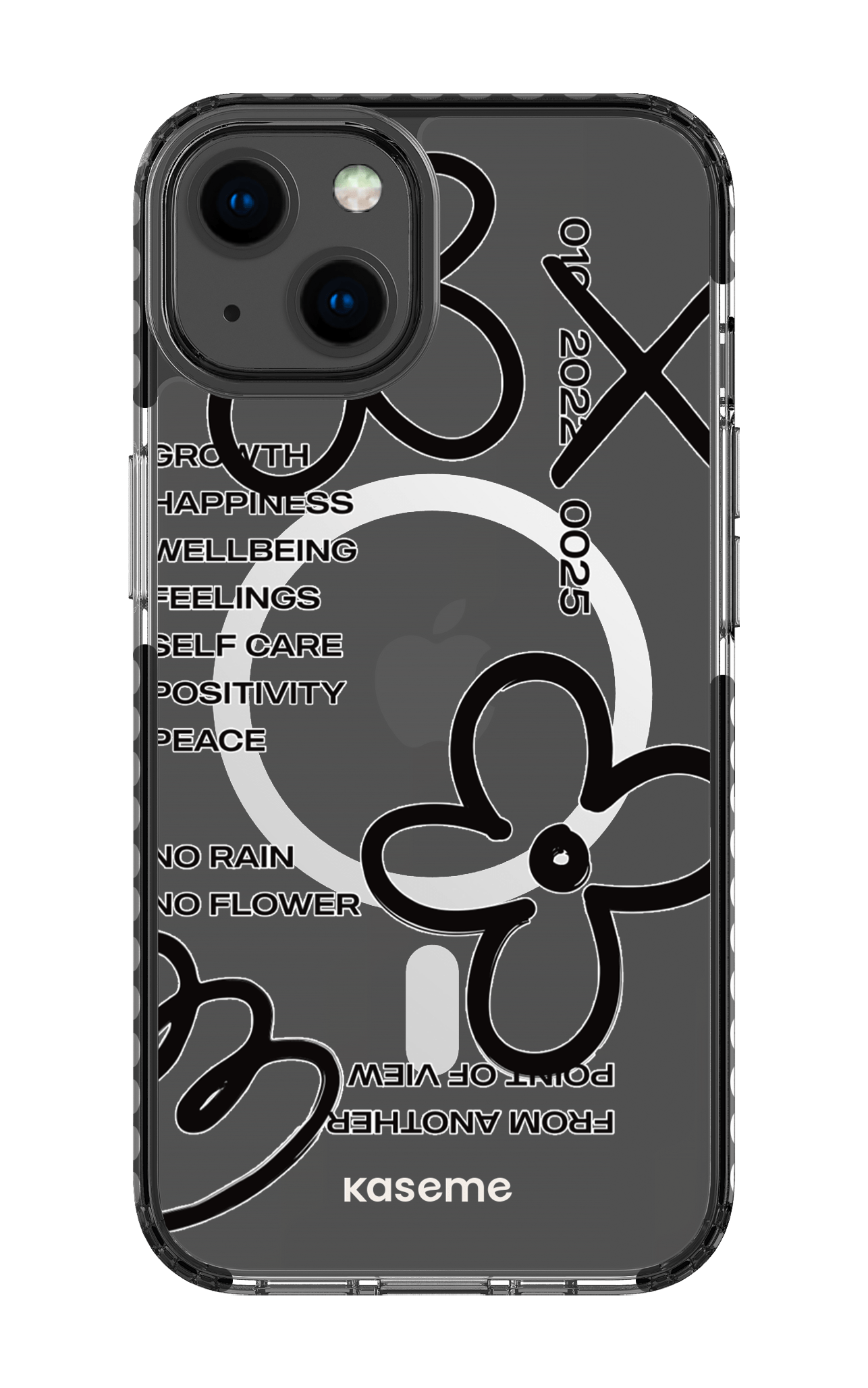 iPhone 13 Clear Case Magsafe - Black Feelings black Clear Case -