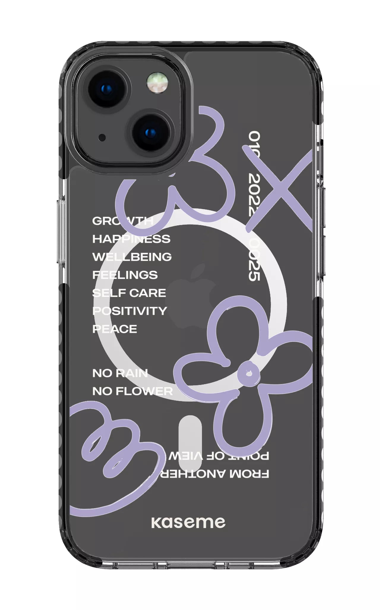 iPhone 13 Clear Case Magsafe - Black Feelings purple Clear Case -