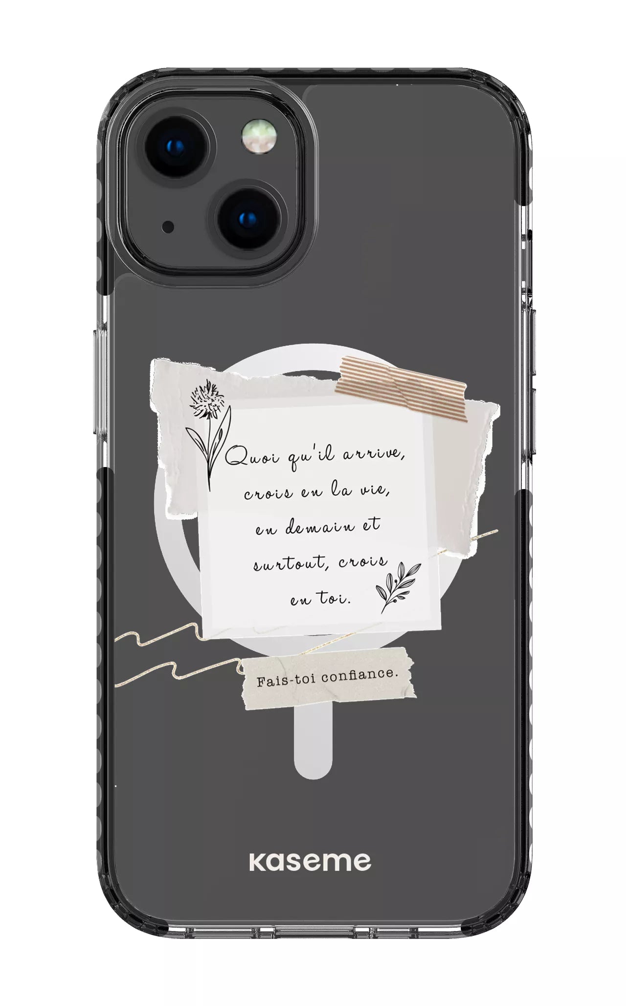 iPhone 13 Clear Case Magsafe - Black Foi Clear Case -