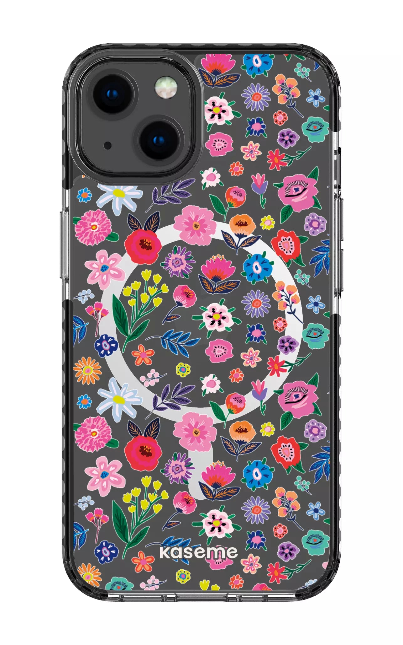 iPhone 13 Clear Case Magsafe - Black Hallucinate Clear Case -