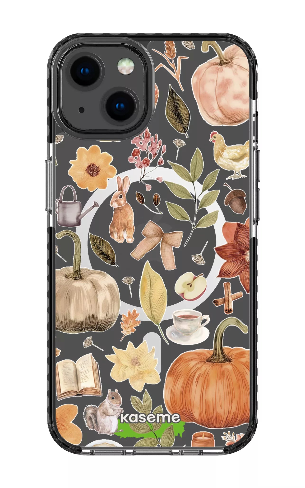 iPhone 13 Clear Case Magsafe - Black Harvest Hues Clear Case -