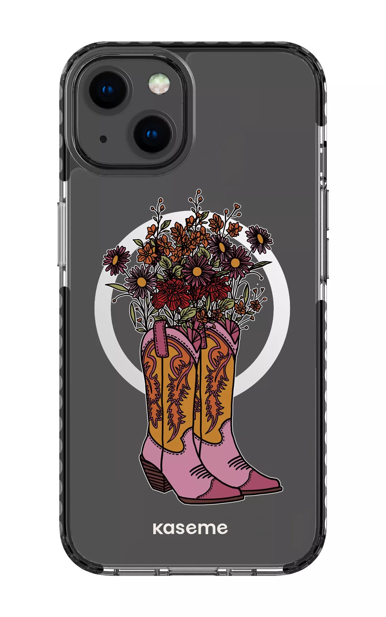 iPhone 13 Clear Case Magsafe - Black Howdy Clear Case -