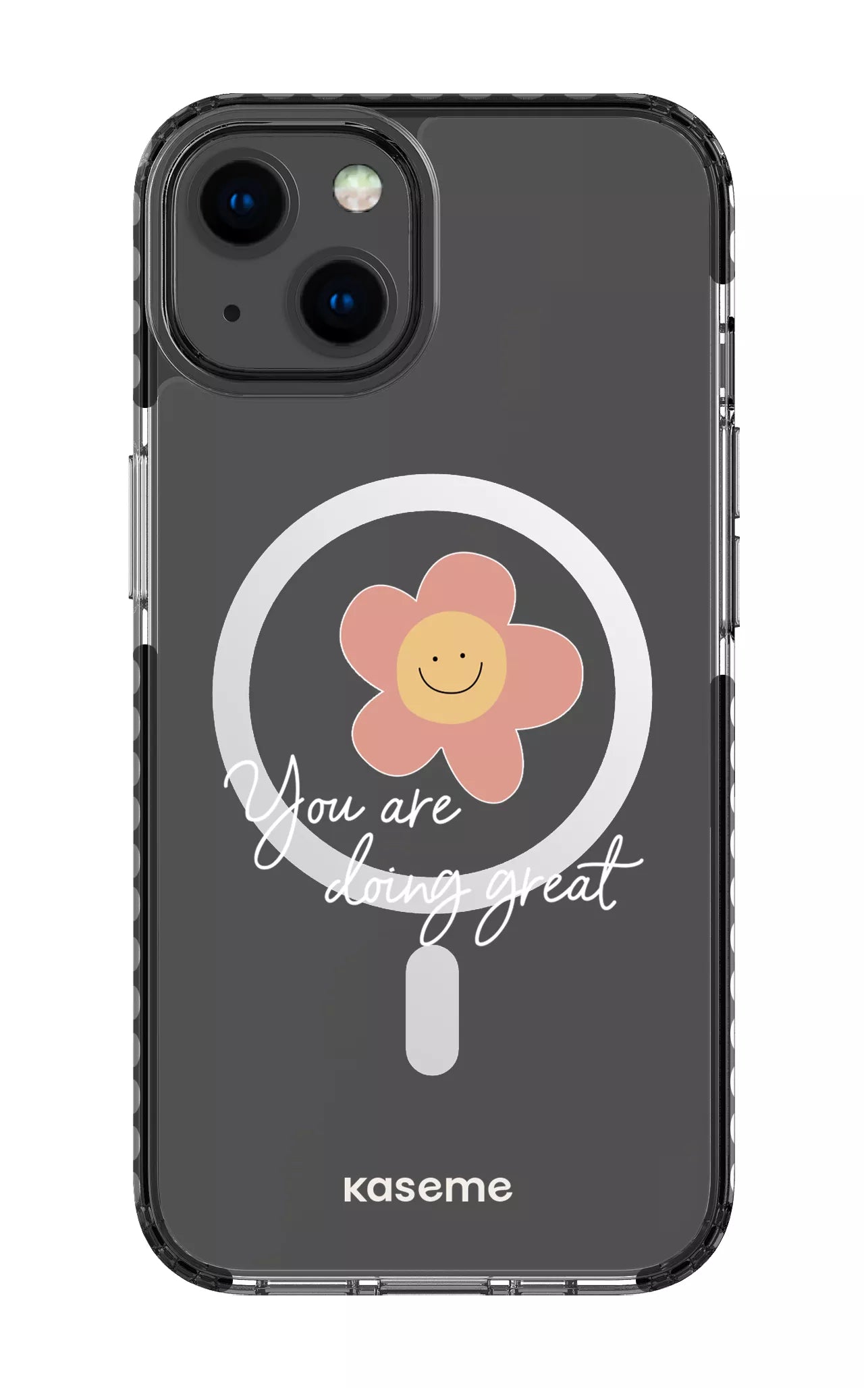 iPhone 13 Clear Case Magsafe - Black Keep going Clear Case -