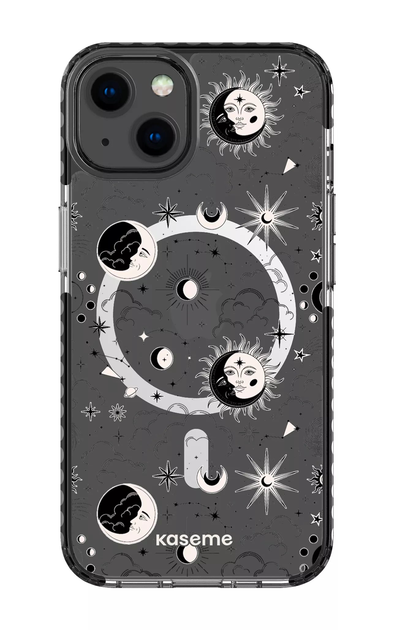 iPhone 13 Clear Case Magsafe - Black Milky Way Black Clear Case -