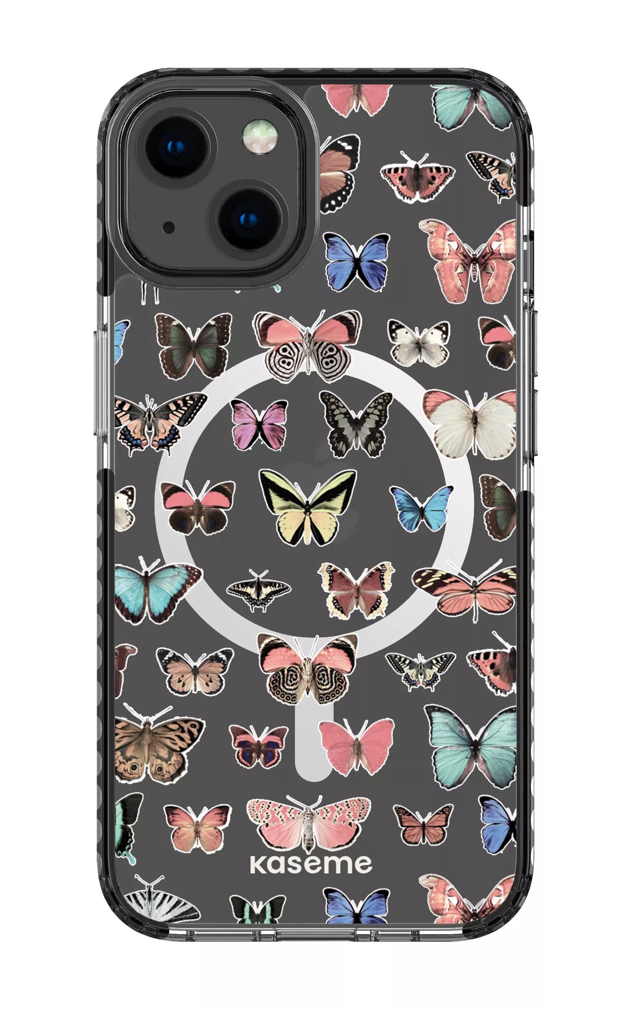 iPhone 13 Clear Case Magsafe - Black Paloma Clear Case -