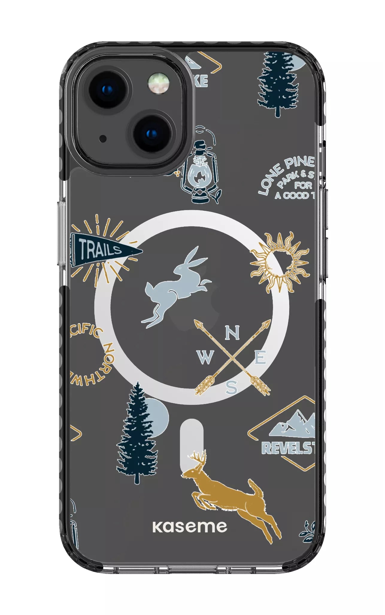 iPhone 13 Clear Case Magsafe - Black Revelstoke white Clear Case -