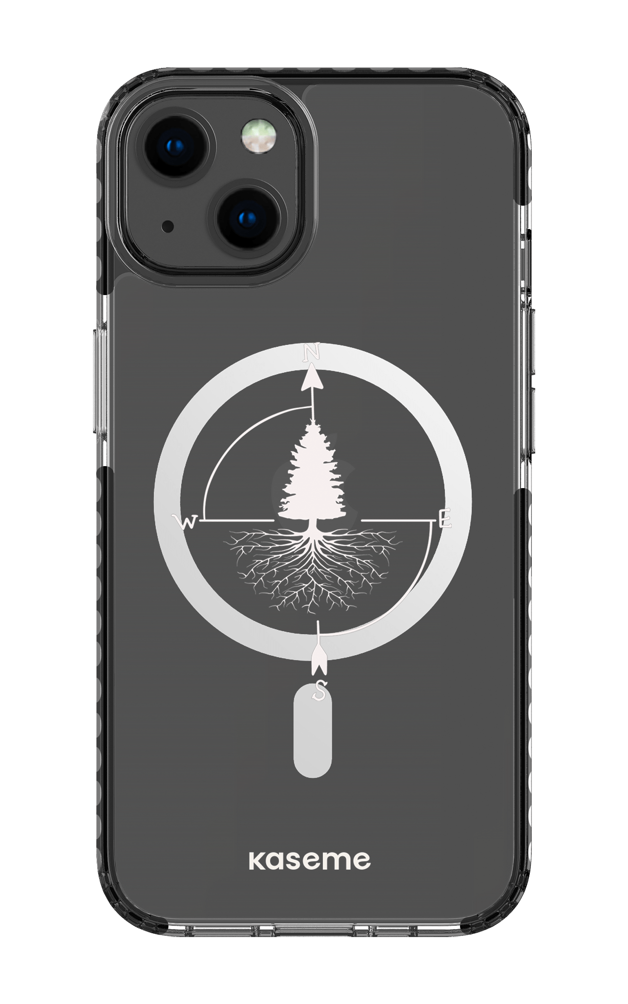 iPhone 13 Clear Case Magsafe - Black Skyline Clear Case -