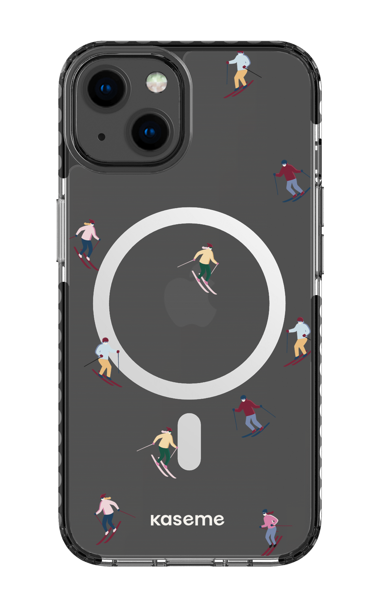 iPhone 13 Clear Case Magsafe - Black Slope Clear Case -