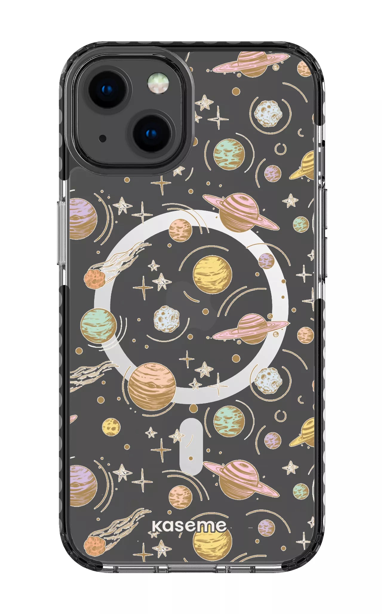 iPhone 13 Clear Case Magsafe - Black Solar Clear Case -