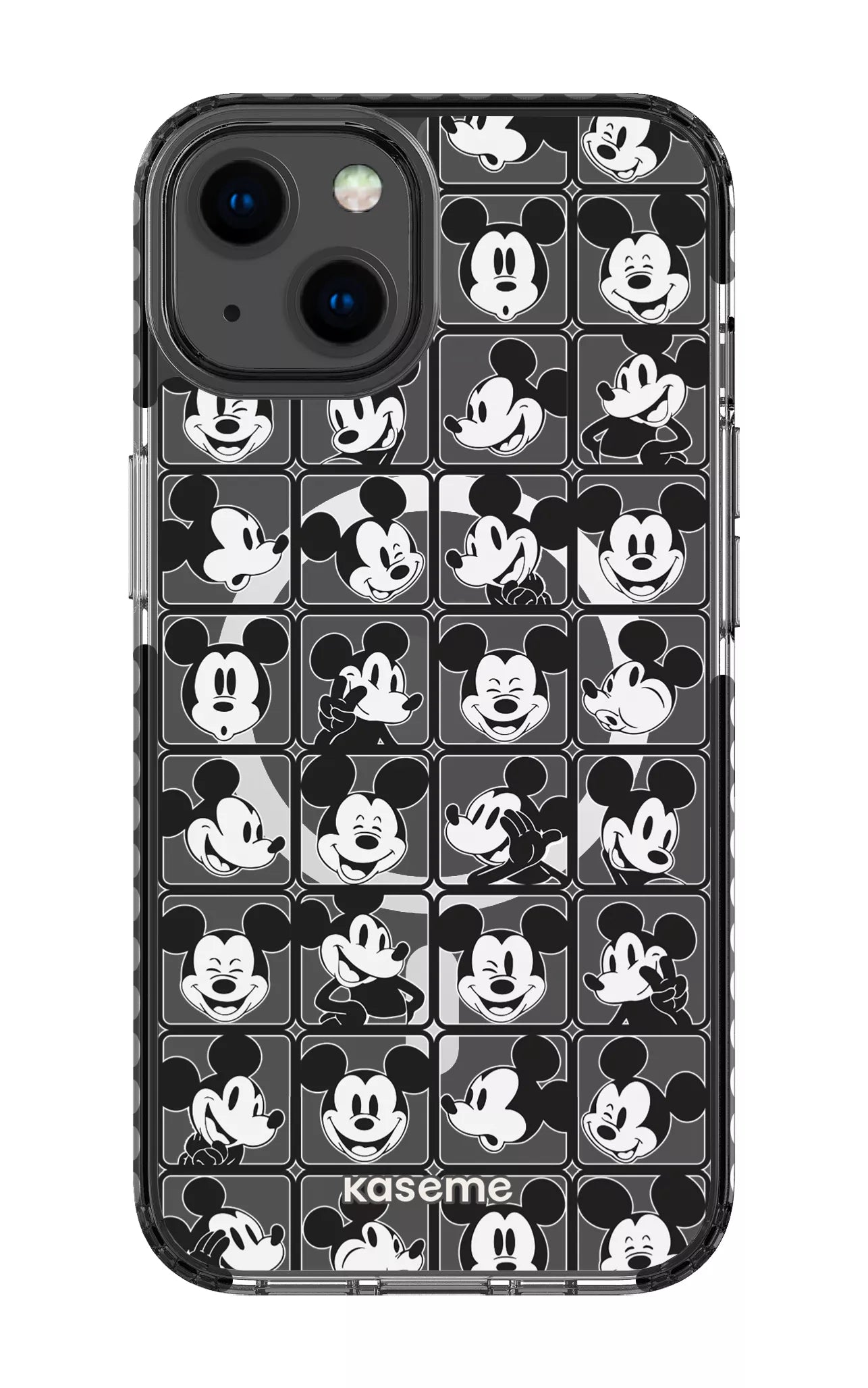 iPhone 13 Clear Case Magsafe - Black Whimsy Clear Case -