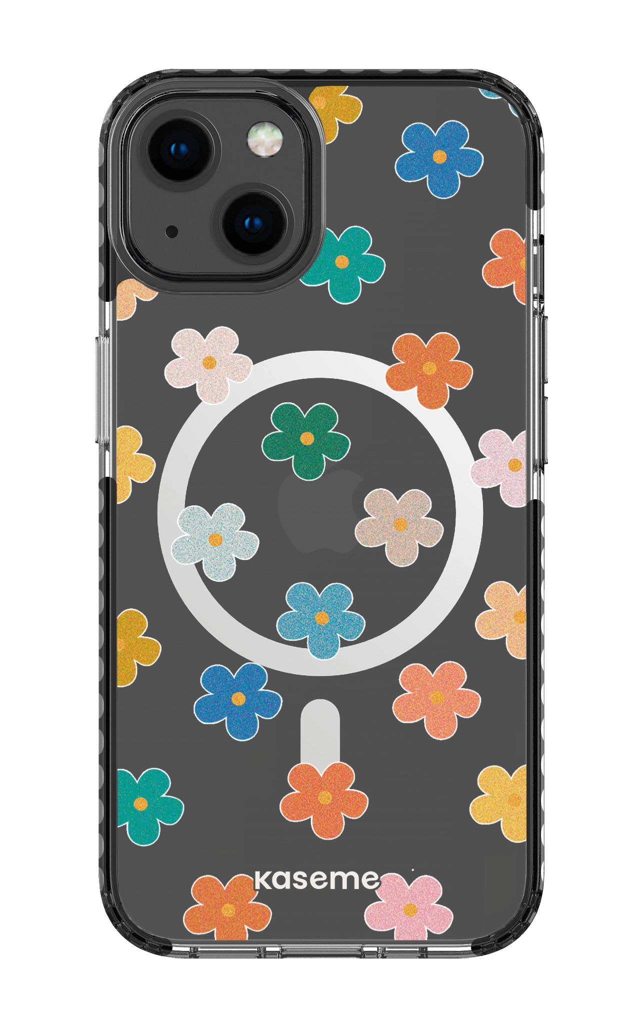 iPhone 13 Clear Case Magsafe - Black Woodstock Clear Case -