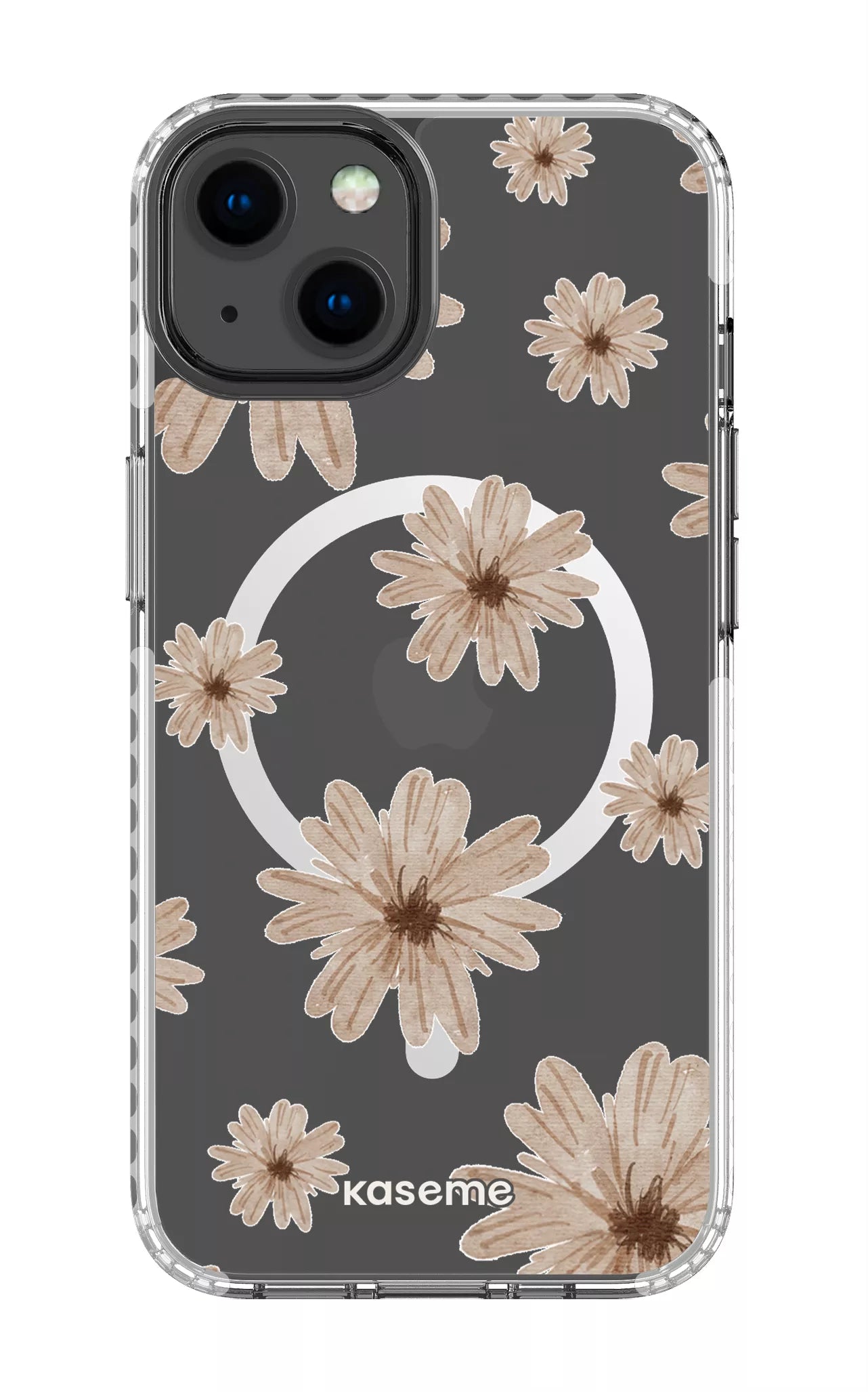 iPhone 13 Clear Case Magsafe - White Delicate Dreams Clear Case -