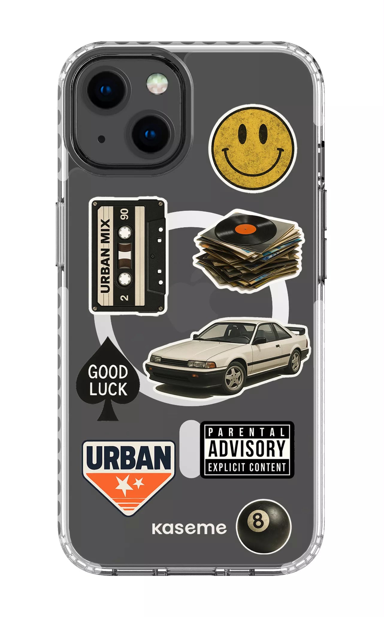 iPhone 13 Clear Case Magsafe - White Downtown Clear Case -