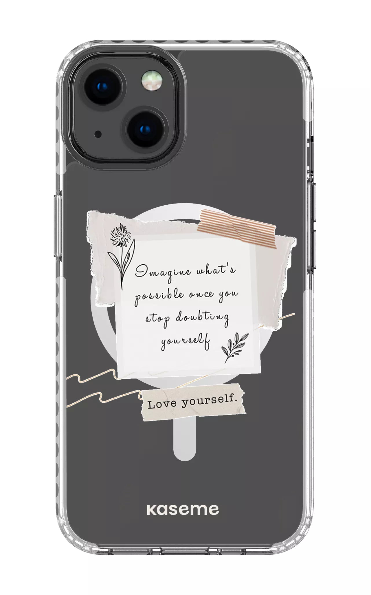 iPhone 13 Clear Case Magsafe - White Faith Clear Case -