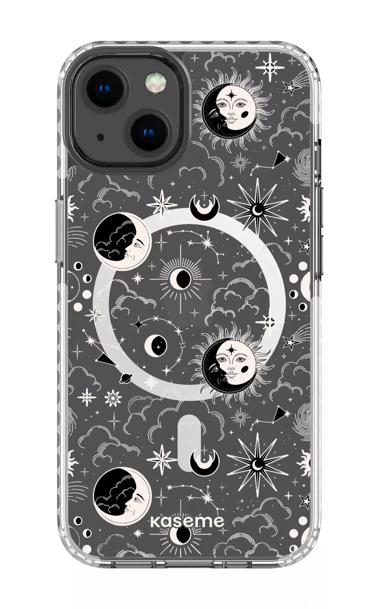 iPhone 13 Clear Case Magsafe - White Milky Way White Clear Case -